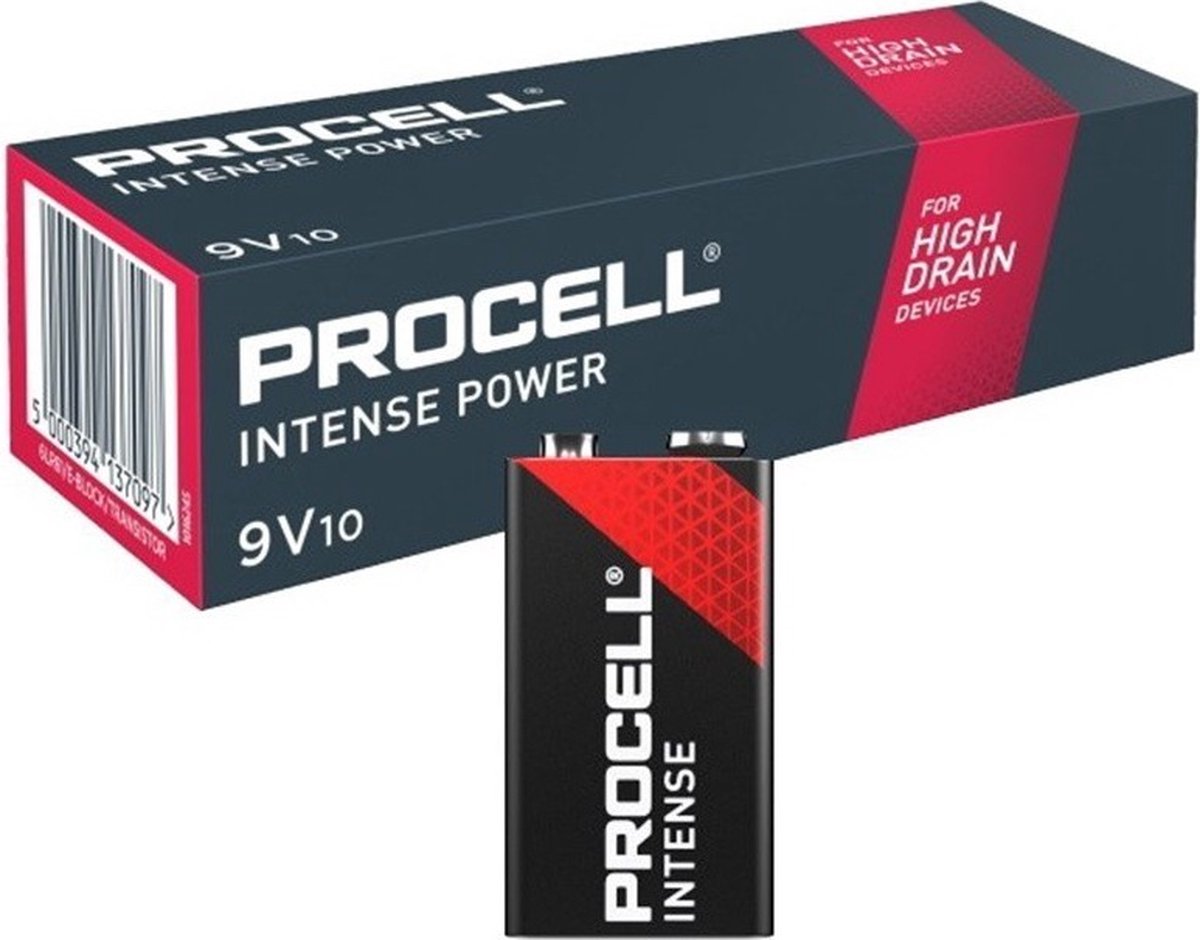 Procell Intense Alkaline 9V / 6LR61 - 10 pack -