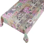 Gecoat tafellinnen Dulcinea -  140 x 500 cm - Multi tafellaken - Tafelkleed plastic - Voor buiten en binnen - Verschillende maten - Geleverd in een koker