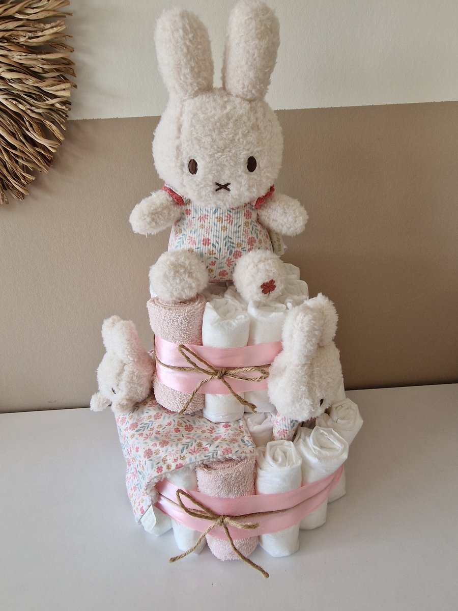 Goedkoopste Nijntje x Little Dutch Vintage Little Flower luiertaart meisje - babyshower - kraamcadeau