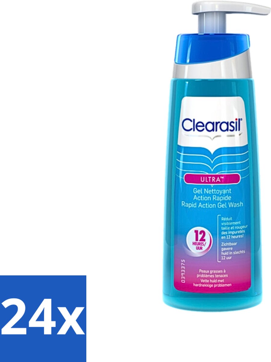 Clearasil - Ultra Rapid Action Scrub Wash - Reinigingsgel - 200 ml - Voordeelverpakking - 24 stuks
