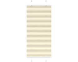 vidaXL - Plissé - rolgordijn - 65x100 - cm - stofbreedte - 64,4 - cm - polyester - crème