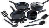Bol.com BK Vivid Keramische Antiaanbak Pannenset 11 delig - Ø16-28cm - Inductie Koekenpan - Inductie Hapjespan - Inductie Steelp... aanbieding