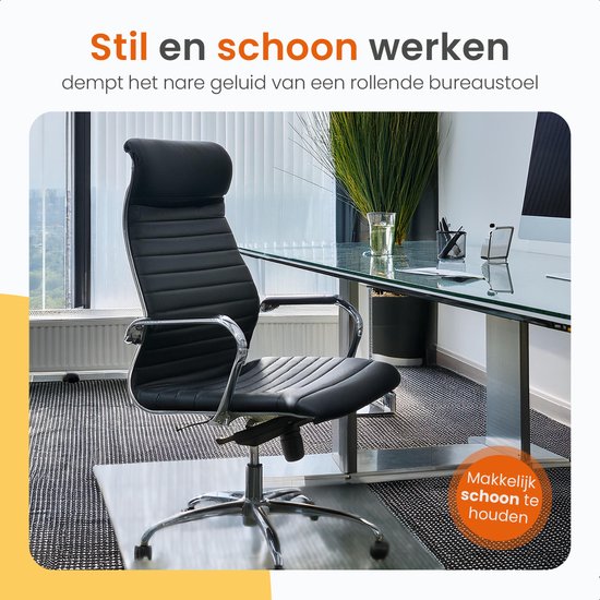 Goliving Protecteur de sol pour chaise de bureau - Tapis de chaise de bureau - PVC - Insonorisant - Pour sols durs - 120 x 150 cm - Transparent