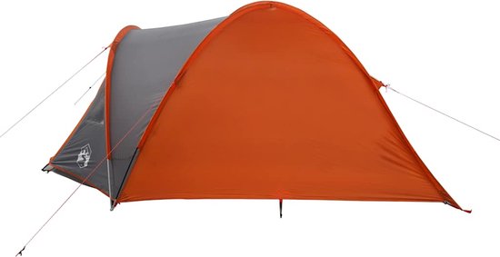 vidaXL Koepeltent - 4 Persoons - Waterdicht - Grijs/Oranje Kampeerten - Tent - Koepeltent - Campingtent - Buitenleven van Vidaxl — afbeelding 5