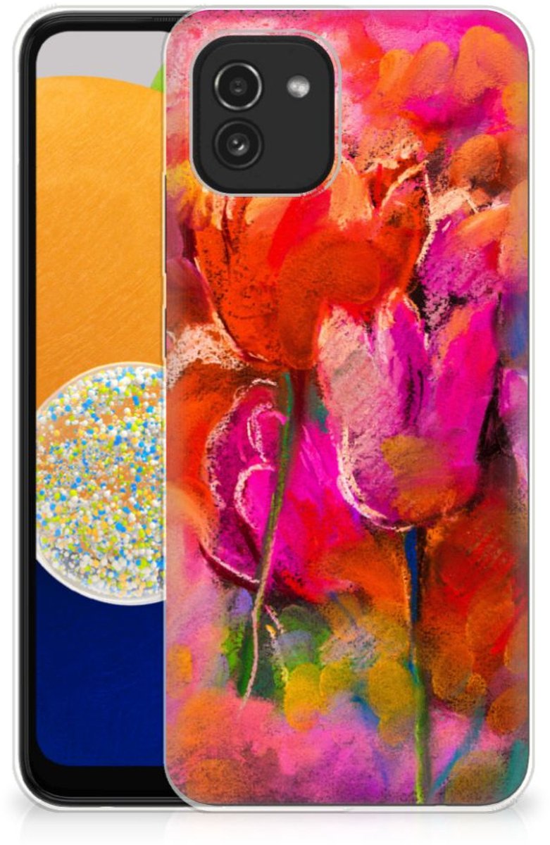 Hoesje maken Samsung Galaxy A03 Tulips