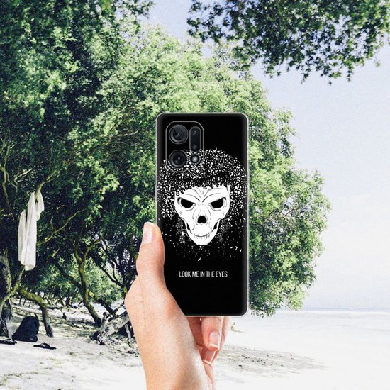 TPU Bumper OPPO Find X5 Smartphone Case Skull Hair