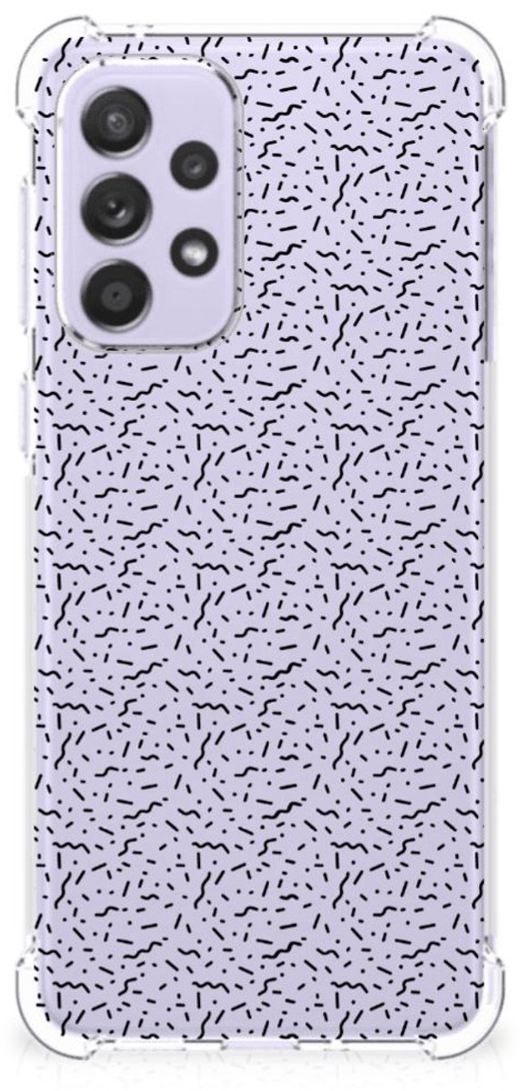 Samsung Galaxy A33 Doorzichtige Silicone Hoesje Stripes Dots