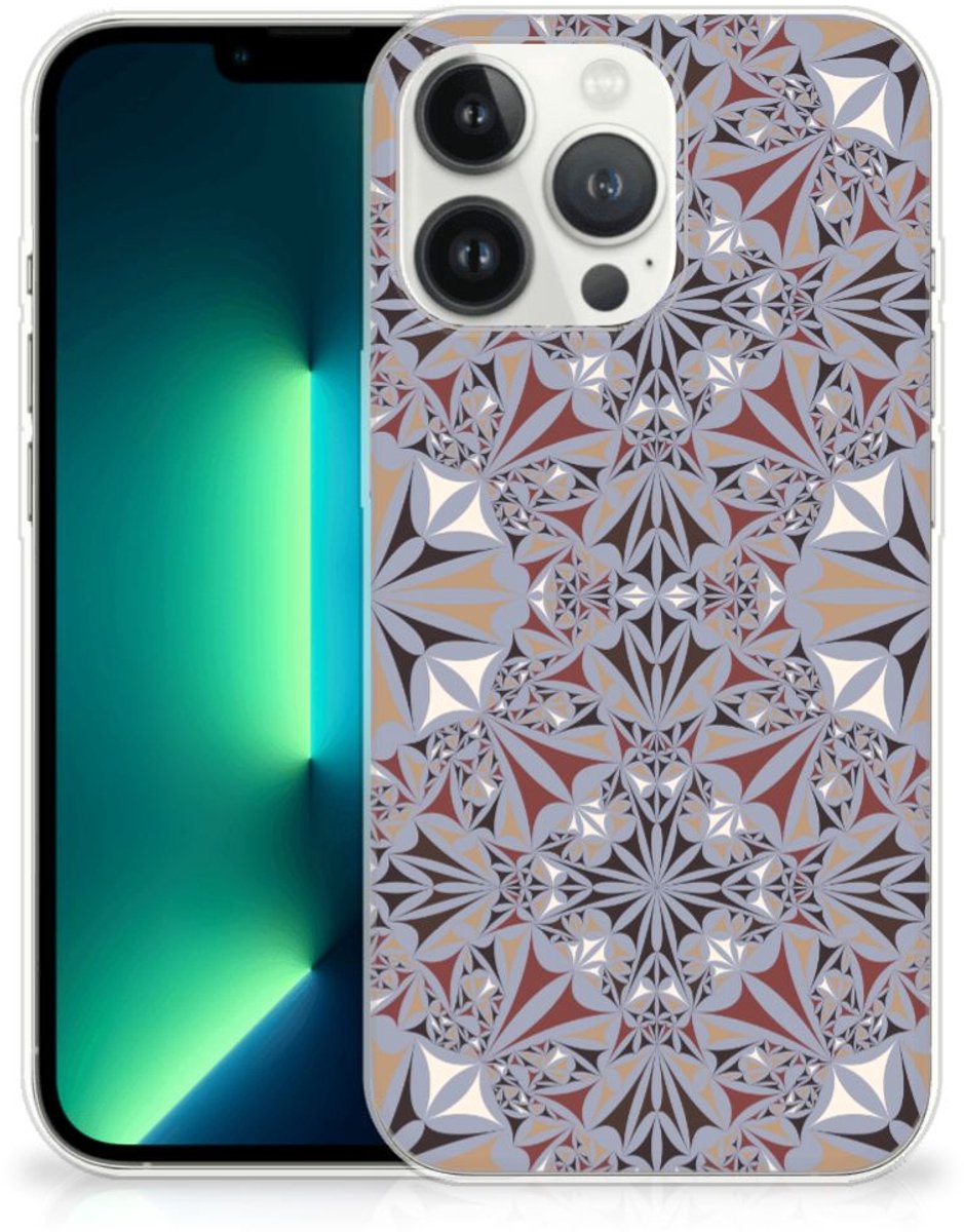 iPhone 13 Pro Max TPU Siliconen Hoesje Flower Tiles