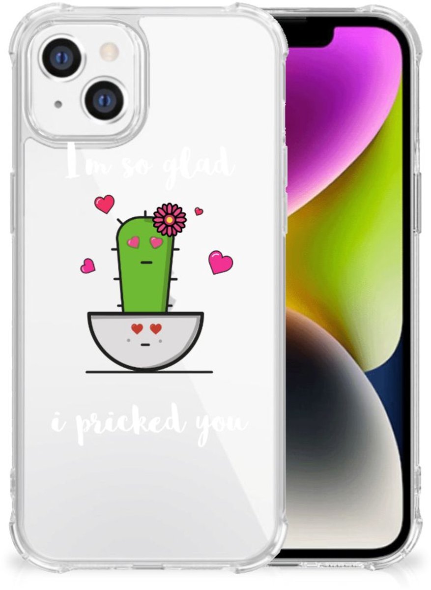 iPhone 14 Stevig Bumper Hoesje Cactus Glad