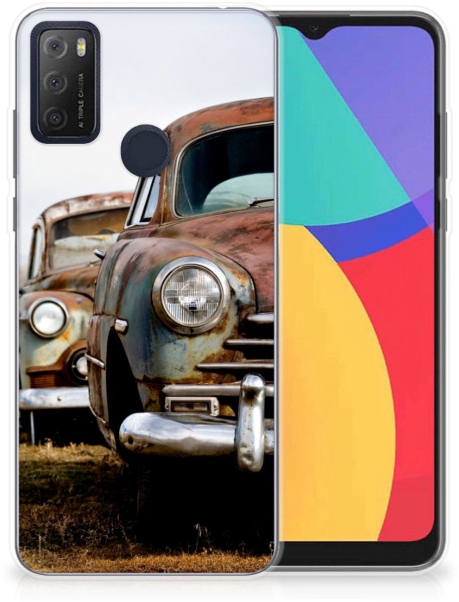 Alcatel 1S (2021) Siliconen Hoesje met foto Vintage Auto