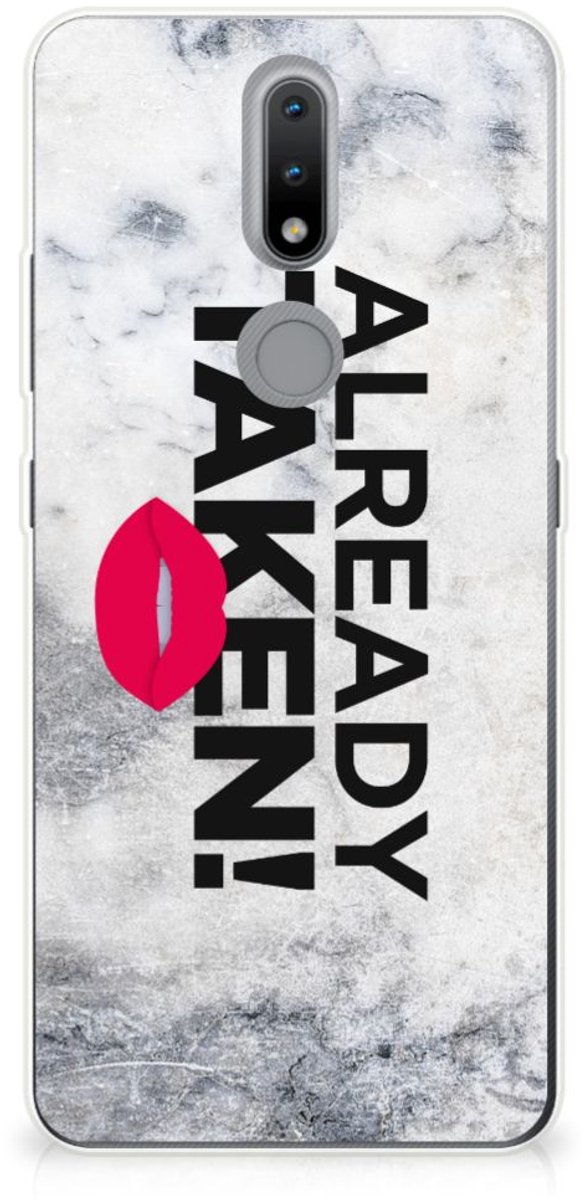 Nokia 2.4 Siliconen hoesje met naam Already Taken White