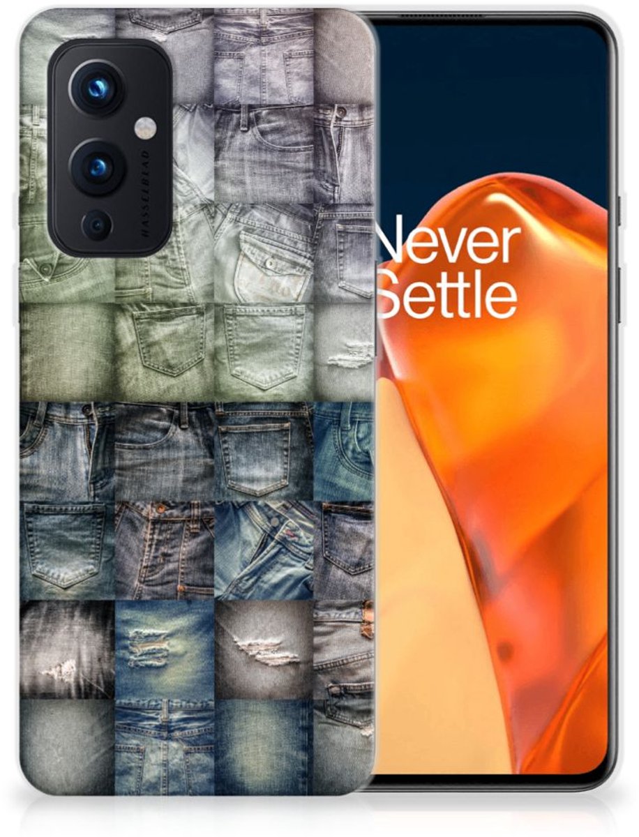 Silicone Back Cover OnePlus 9 Spijkerbroeken