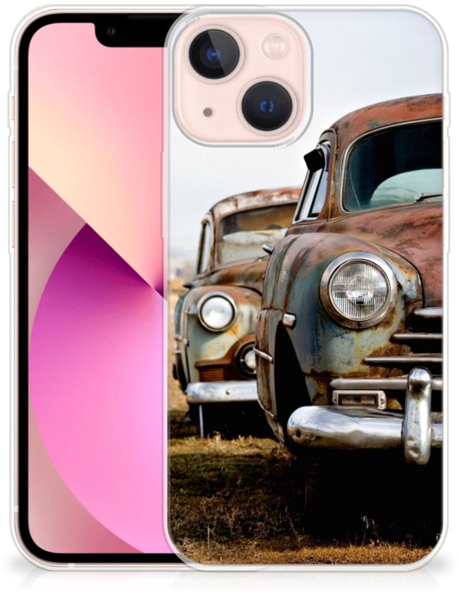 iPhone 13 mini Siliconen Hoesje met foto Vintage Auto