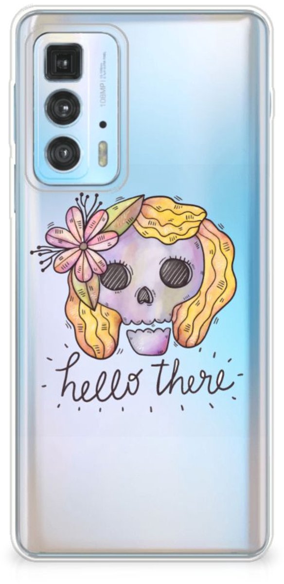 TPU Hoesje voor Silicone Back Case Motorola Edge 20 Pro Boho Skull
