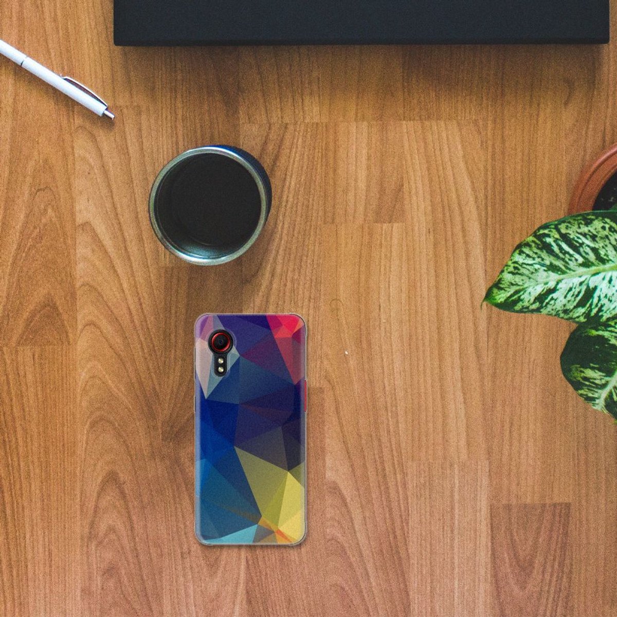 Samsung Galaxy Xcover 5 TPU Hoesje Polygon Dark