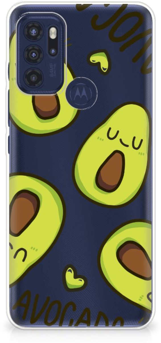 TPU Hoesje voor Motorola Moto G60s Telefoonhoesje met Naam Avocado Singing