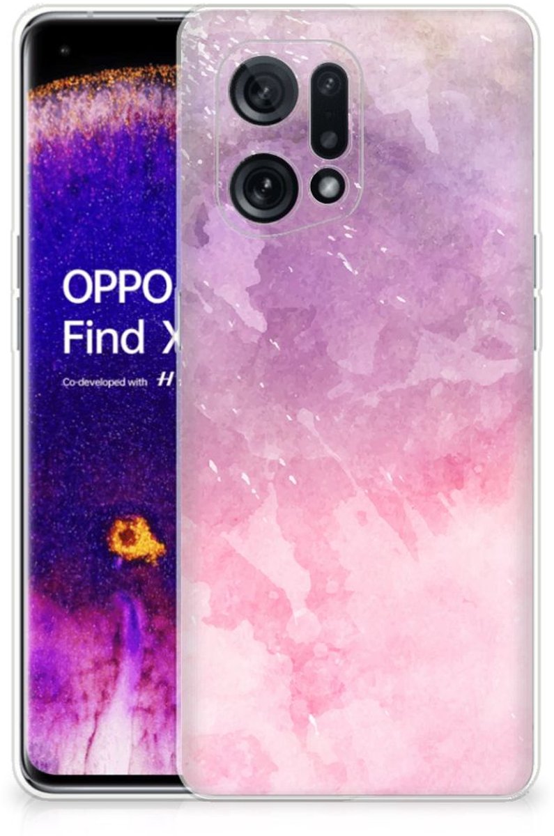Hoesje maken OPPO Find X5 Pink Purple Paint