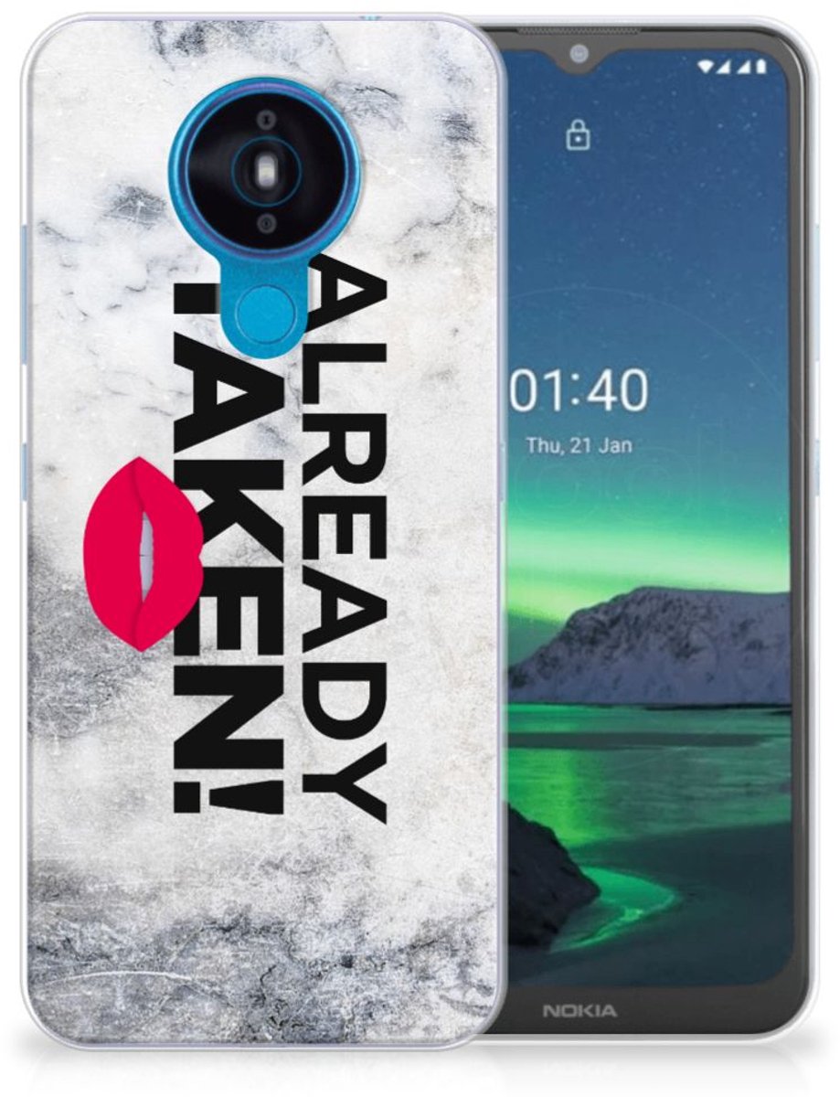 Nokia 1.4 Siliconen hoesje met naam Already Taken White