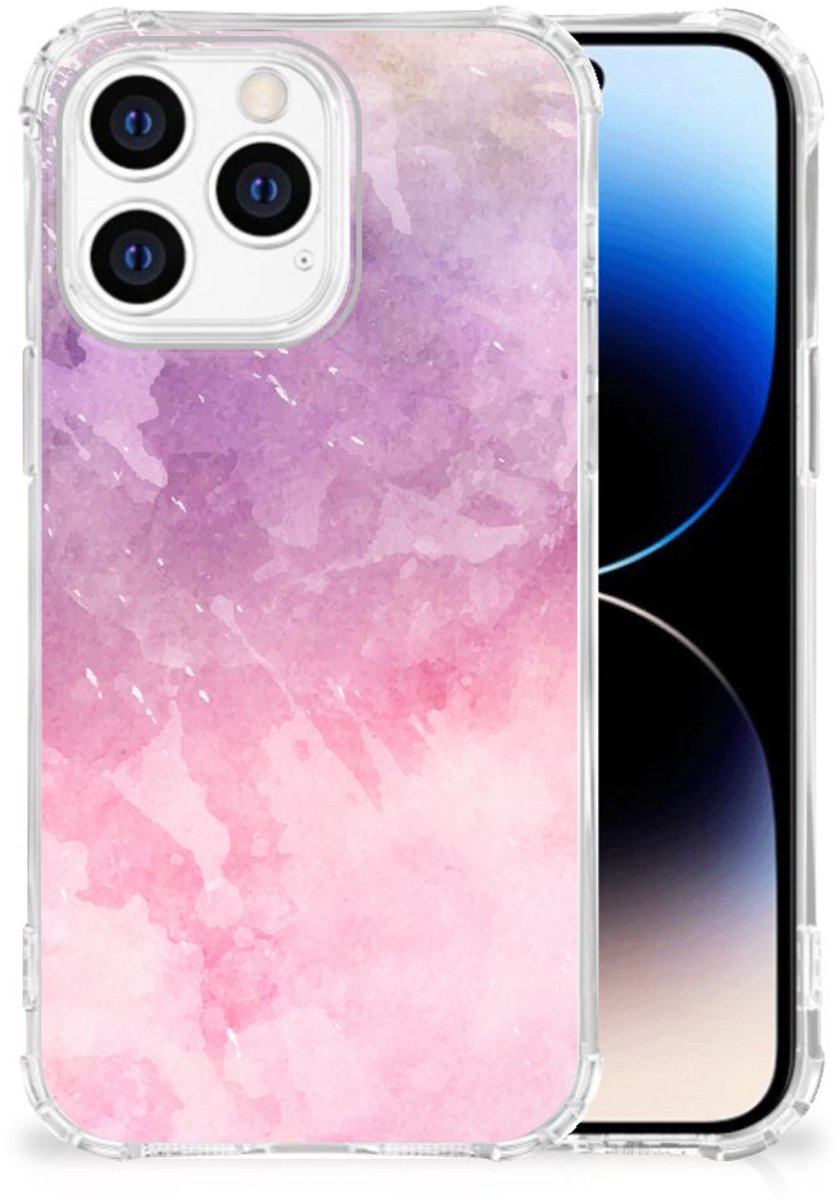 Back Cover iPhone 14 Pro Pink Purple Paint