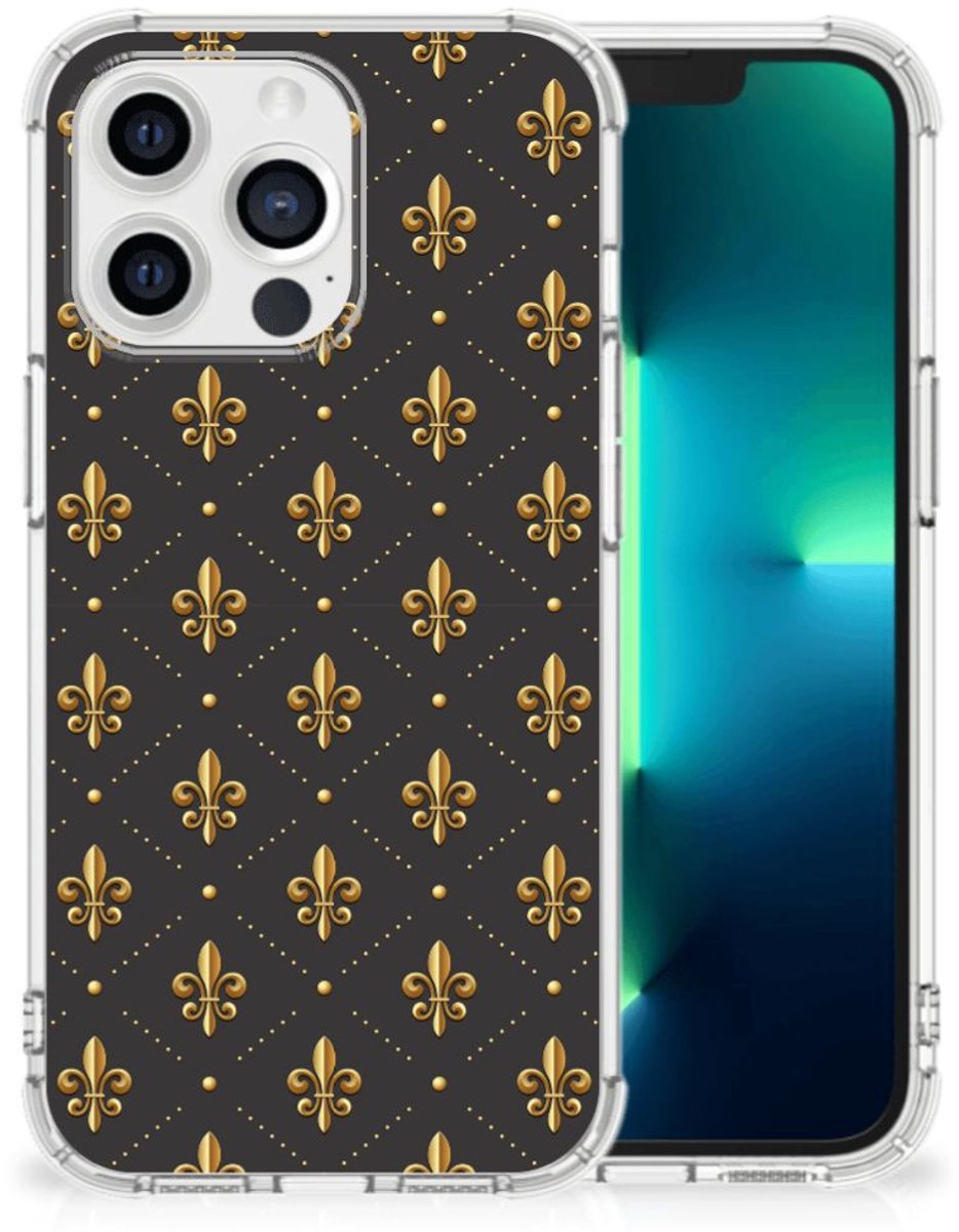 Apple iPhone 13 Pro Doorzichtige Silicone Hoesje Franse Lelie