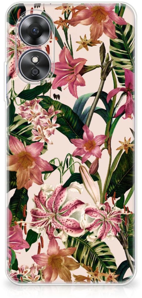 TPU Hoesje voor OPPO A17 TPU Case Flowers