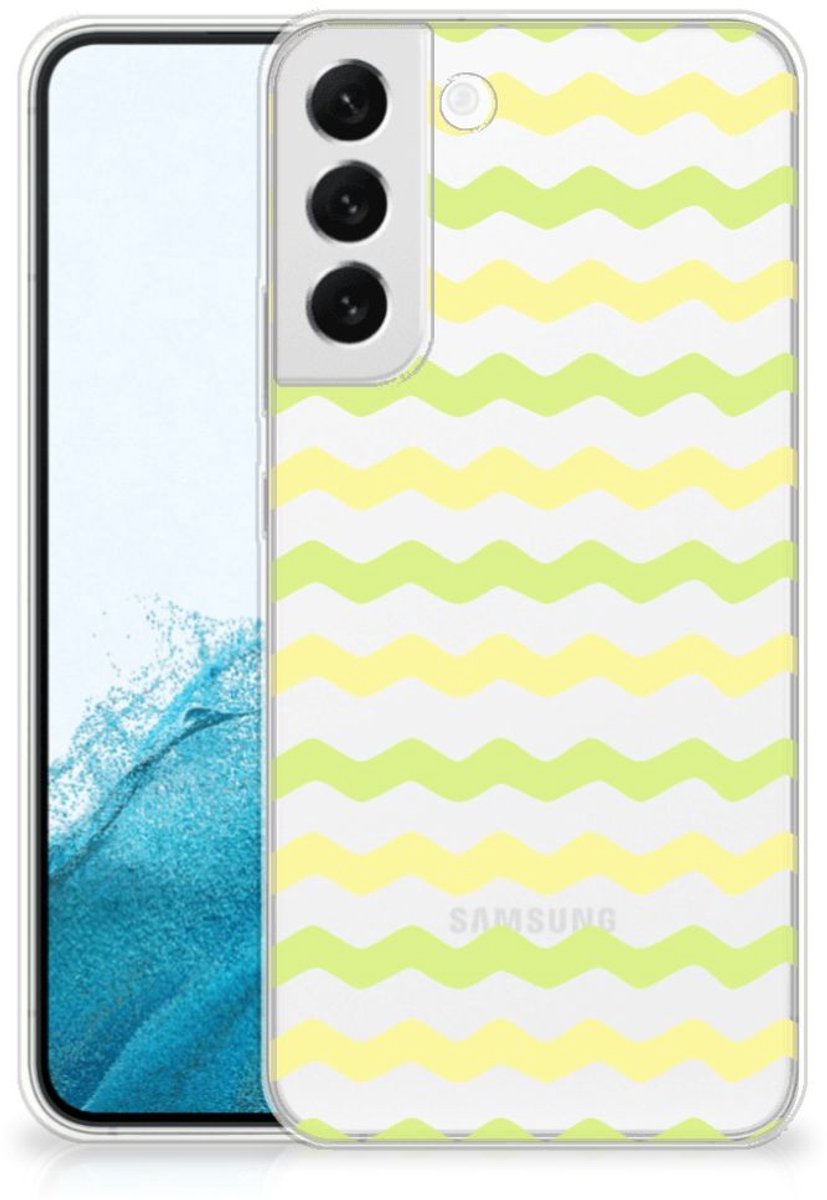 TPU Hoesje voor Samsung Galaxy S22 Plus TPU bumper Waves Yellow