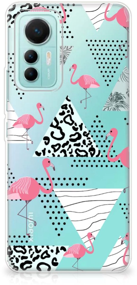 Xiaomi 12 Lite TPU Hoesje Flamingo Triangle