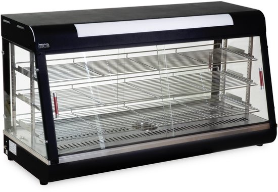 HCB® - Professionele Horeca Warmhoudvitrine - 230V - RVS / INOX - 48x120x65 cm (DxBxH) - 20 kg - 8470 — afbeelding 2