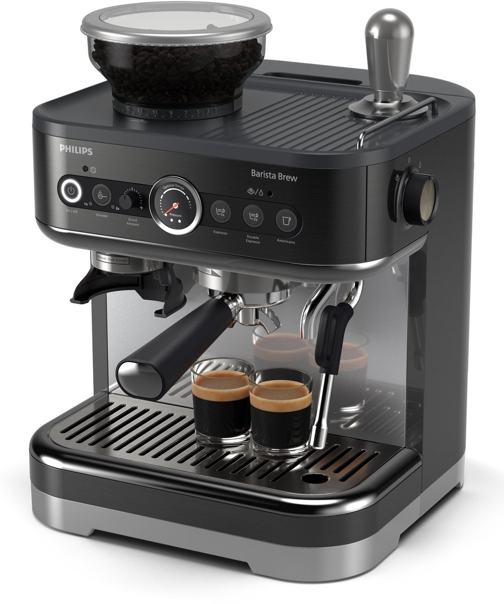 Philips Barista Brew - Halfautomatische espressomachine PSA3218/10 - RVS - Metaal / Zwart