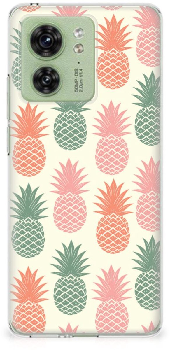 Motorola Edge 40 Siliconen Case Ananas
