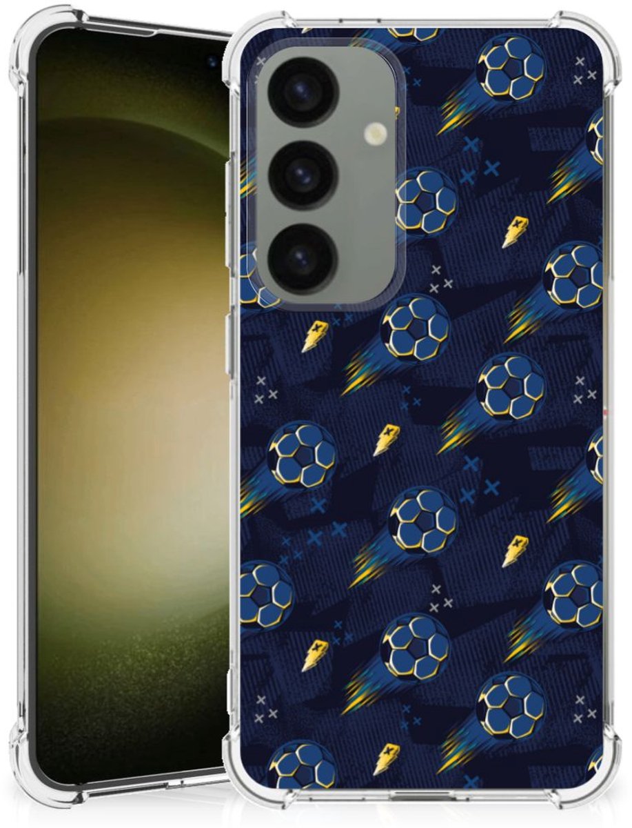 Doorzichtige Silicone Hoesje voor Samsung Galaxy S24 Voetbal