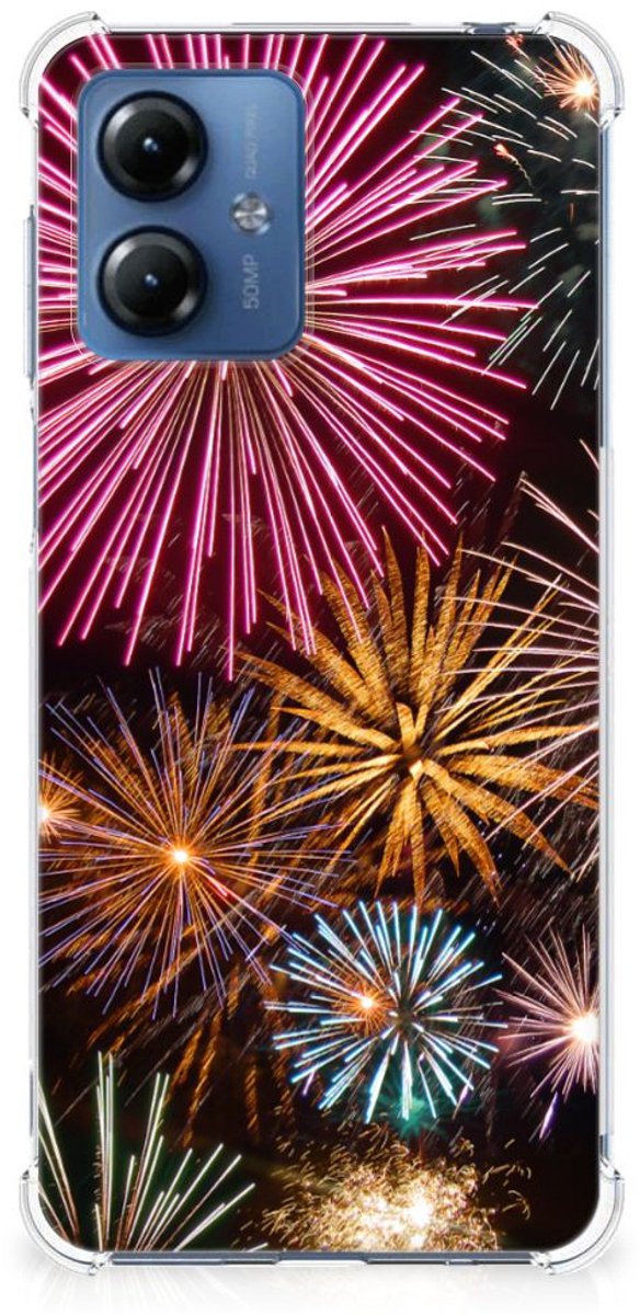 Motorola Moto G14 Anti Shock Bumper Case Vuurwerk