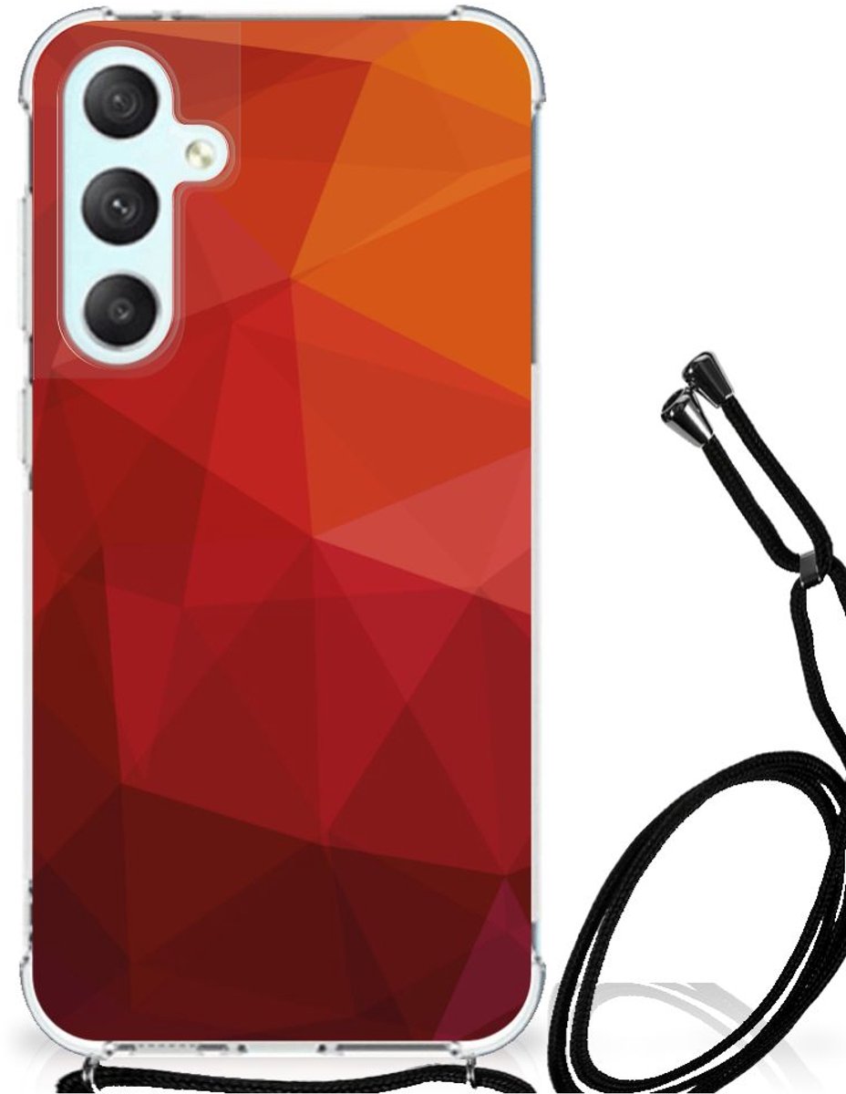 Shockproof Case voor Samsung Galaxy S23 FE Polygon Red