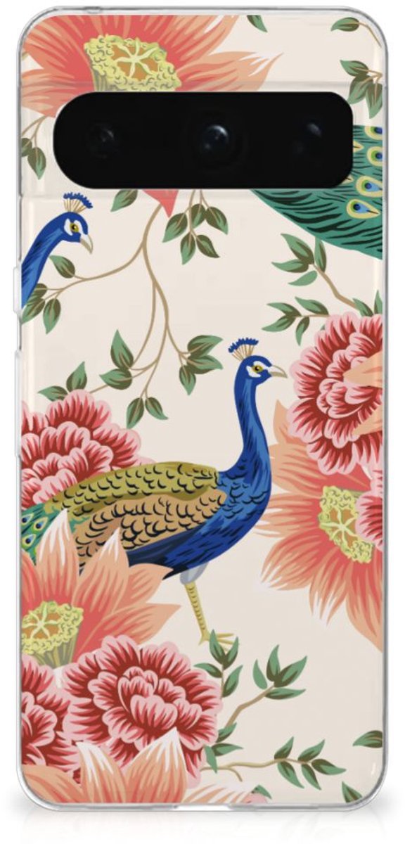 TPU Hoesje voor Google Pixel 8 Pro Pink Peacock