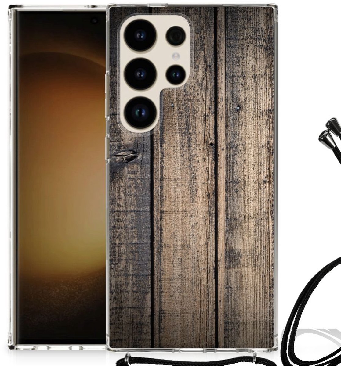Samsung Galaxy S24 Ultra Stevig Telefoonhoesje Steigerhout