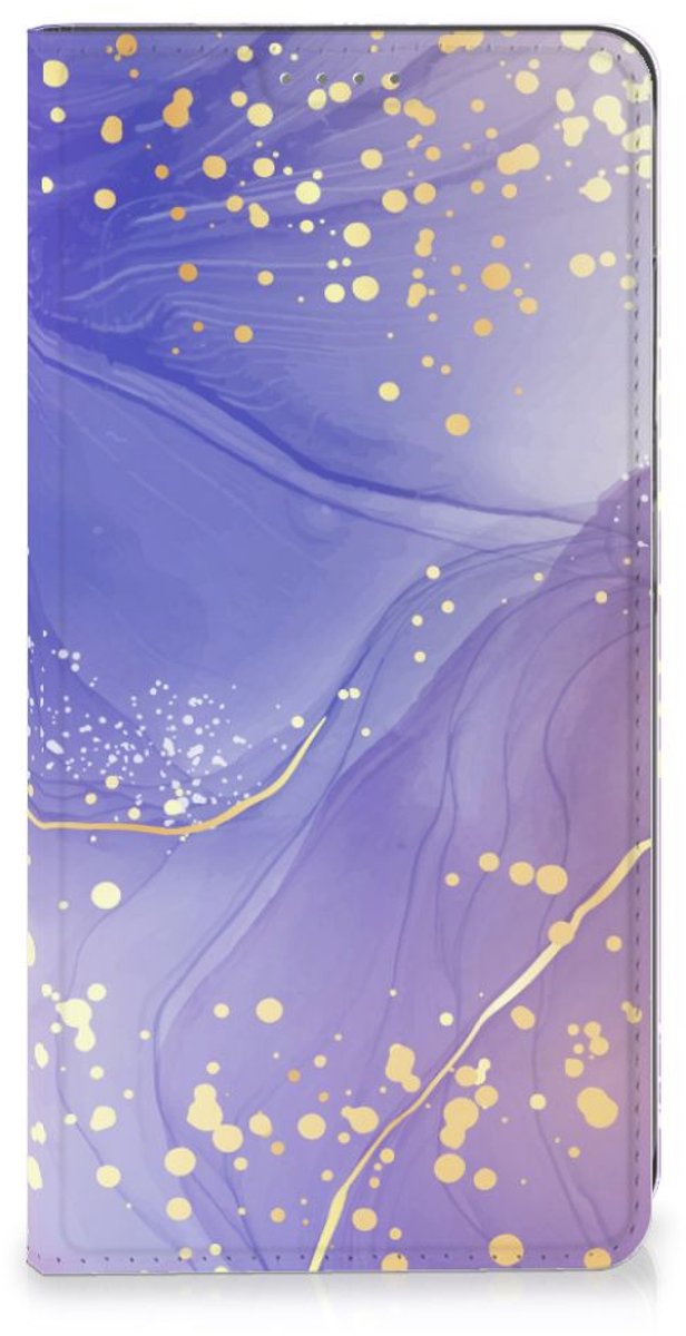 Standcase Hoesje voor Bookcase voor Samsung Galaxy S24 Watercolor Paars