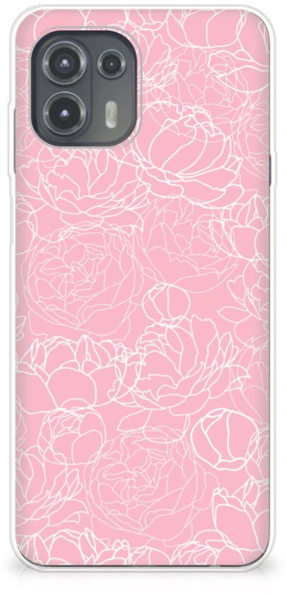 Motorola Edge 20 Lite TPU Case White Flowers