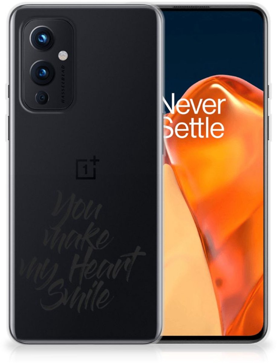 OnePlus 9 Siliconen hoesje met naam Heart Smile