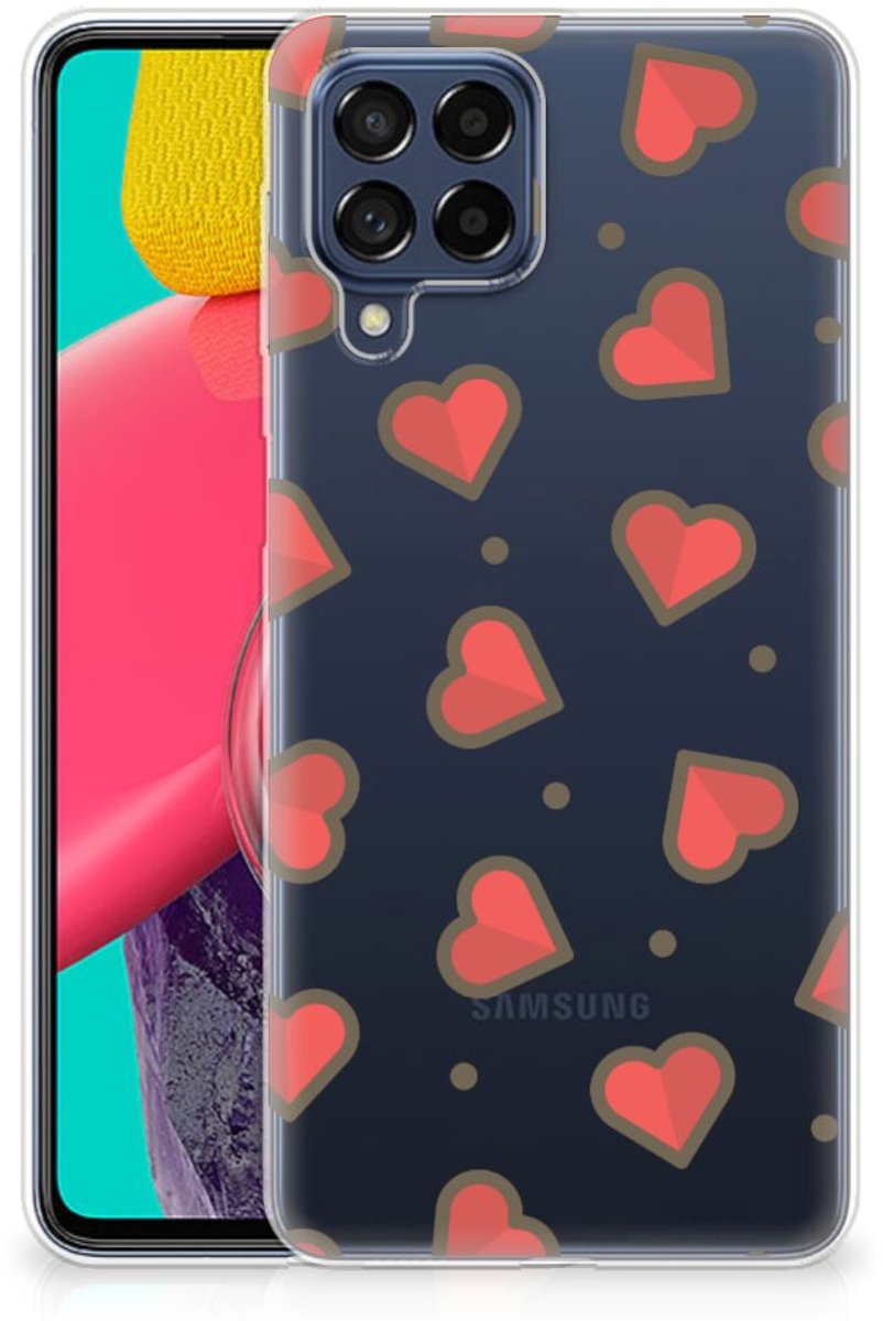 Samsung Galaxy M53 TPU bumper Hearts