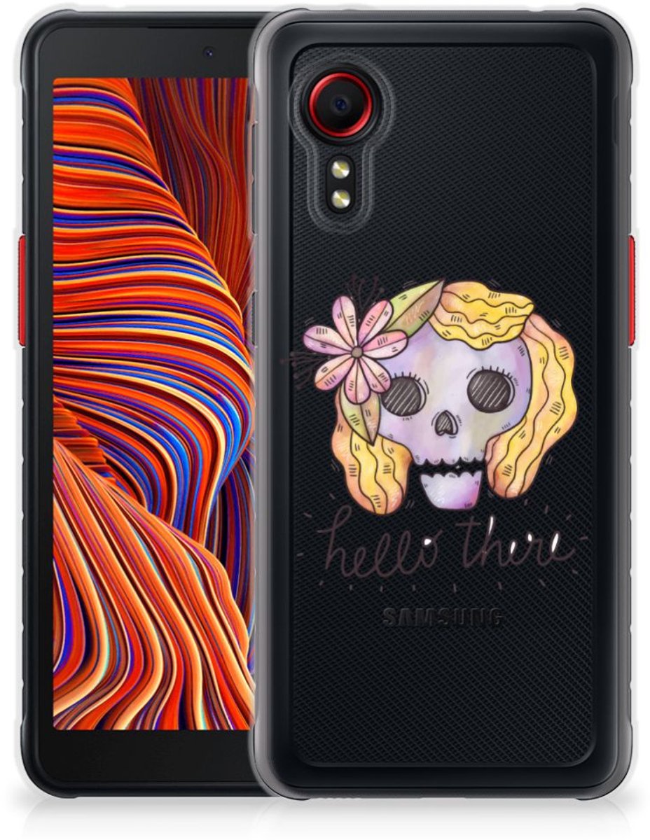 Silicone Back Case Samsung Galaxy Xcover 5 Boho Skull