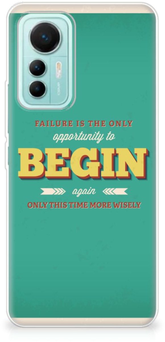 Xiaomi 12 Lite Siliconen hoesje met naam Quote Begin