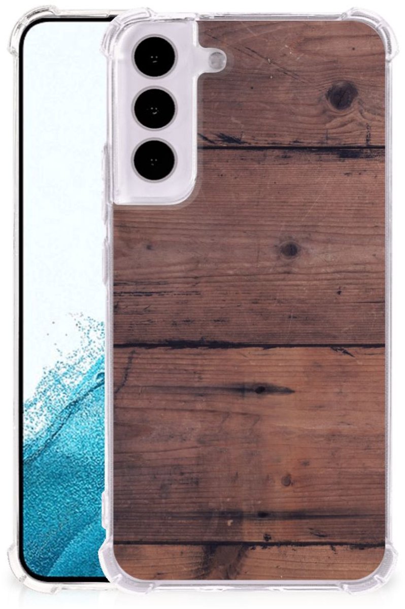 Back Cover voor Samsung Galaxy S22 Stevig Telefoonhoesje Old Wood