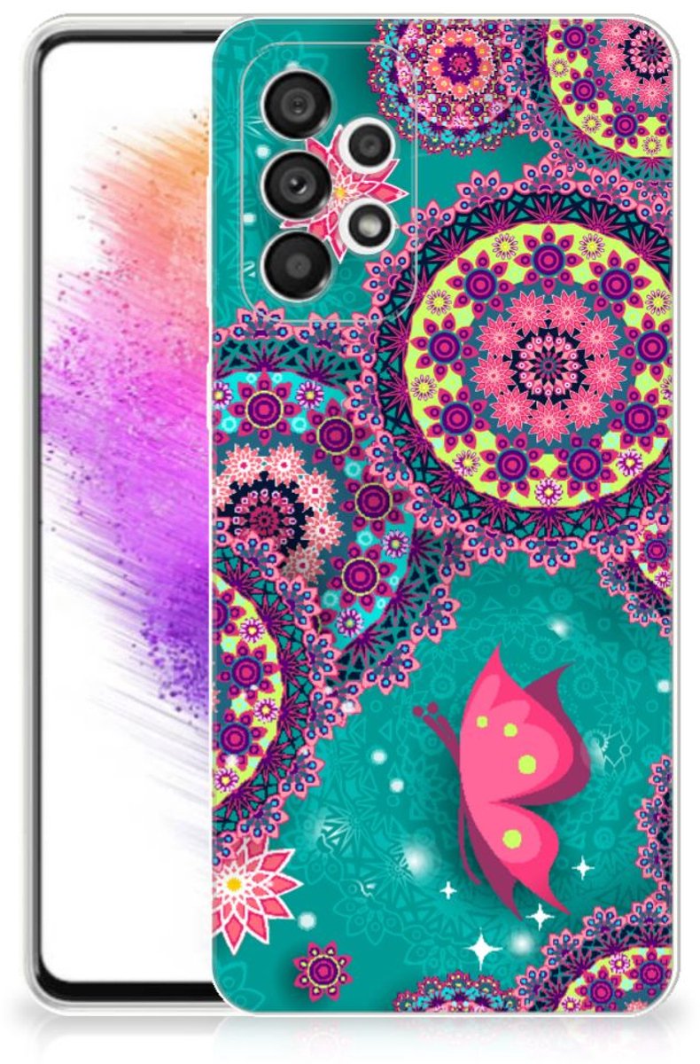 Samsung Galaxy A73 5G Hoesje maken Cirkels en Vlinders