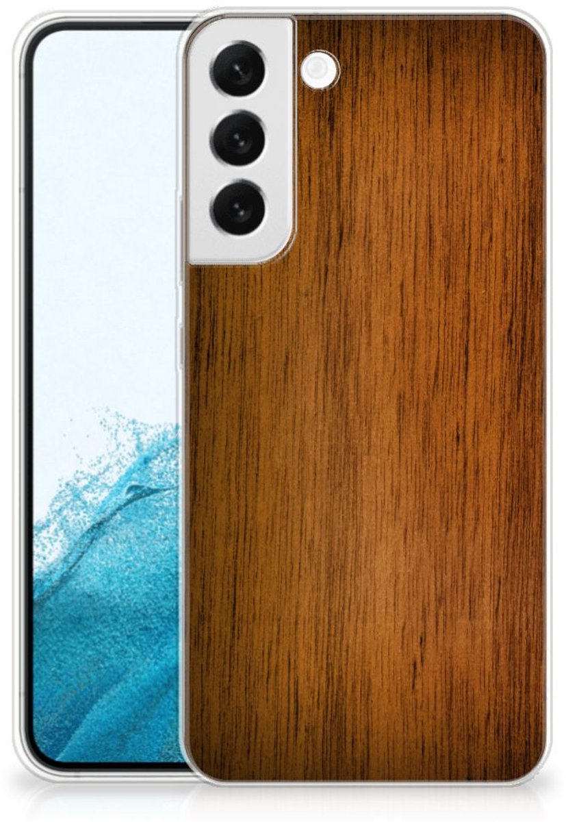 Samsung Galaxy S22 Plus Bumper Hoesje Donker Hout