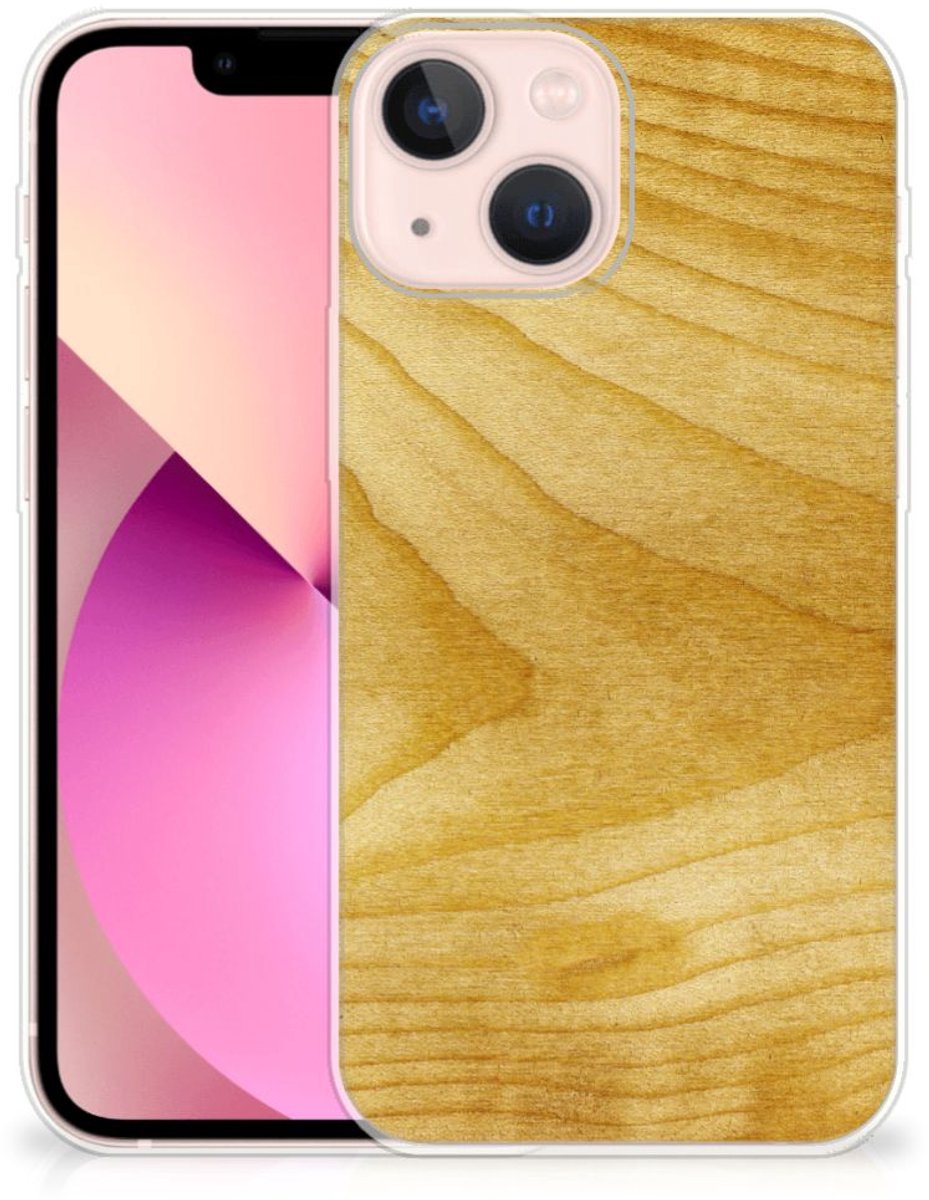 iPhone 13 mini Bumper Hoesje Licht Hout