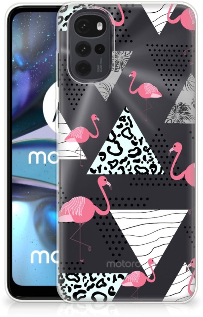 Motorola Moto G22 TPU Hoesje Flamingo Triangle