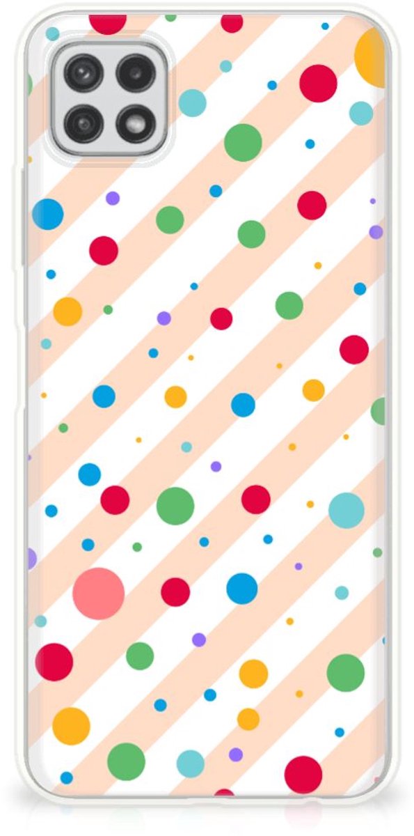 Back Cover voor Samsung Galaxy A22 5G TPU bumper Dots
