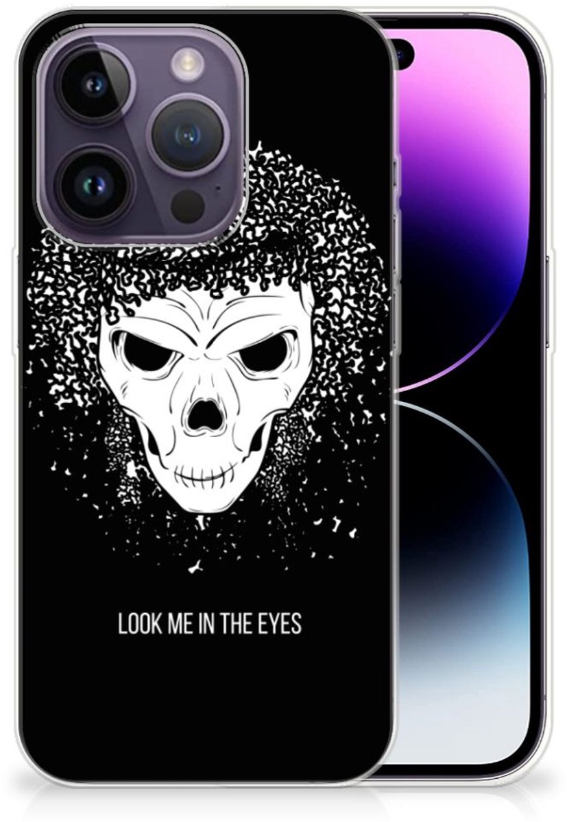 Silicone Back Case Apple iPhone 14 Pro Skull Hair