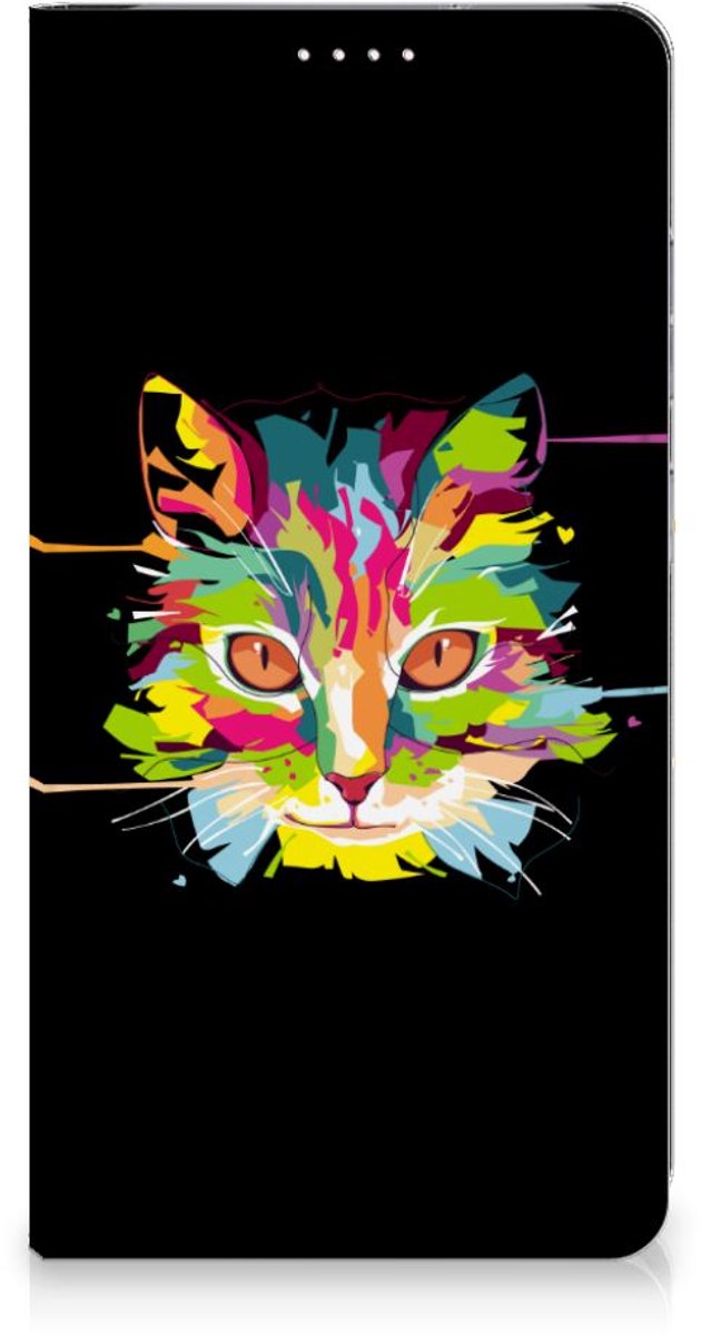 Standcase Hoesje voor Samsung Galaxy S23 Plus Magnet Case Cat Color