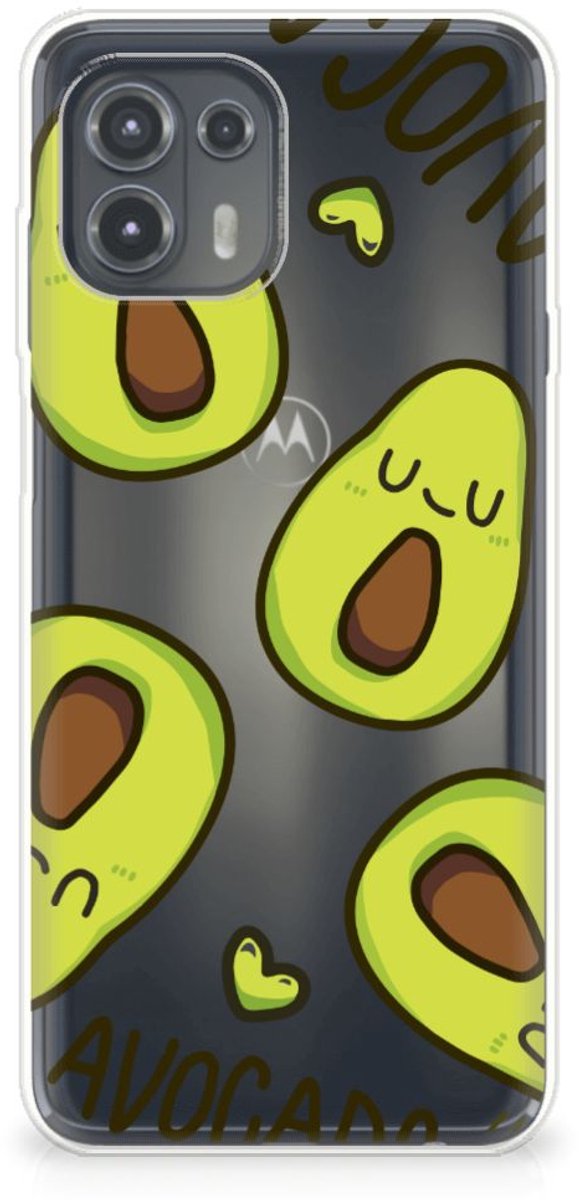 Motorola Edge 20 Lite Telefoonhoesje met Naam Avocado Singing